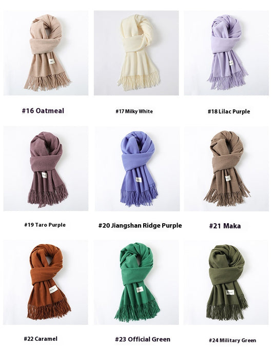 Pashmina Elegante con Borlas - Abrigo Artificial Cashmere Suave y Cálido - Image 65