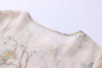 Blusa Vintage de Ramio Estampada para Mujer - Image 12