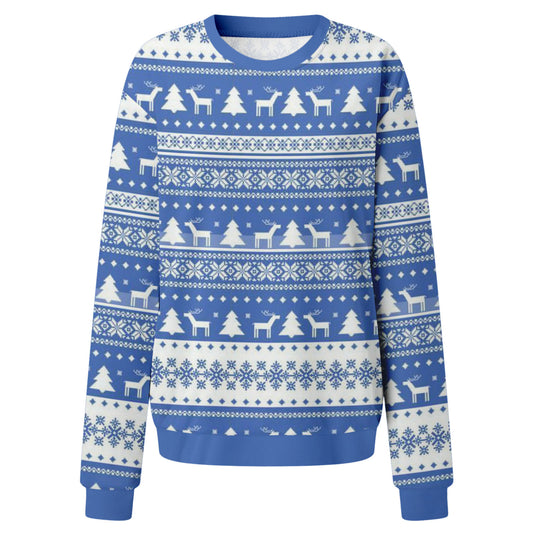 Suéter Navideño Estampado con Reno - Estilo Europeo y Americano para Mujer - Image 2