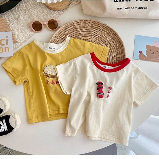 Playera Casual de Niña Manga Corta Cuello Redondo - Versátil para Verano - Image 3
