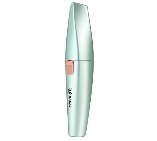 Two mint green and rose gold 2-in-1 electric eyebrow shaping devices with USB cables and packaging. - Image 21