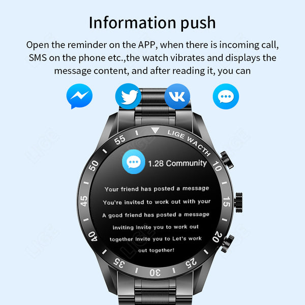 Pulsera Deportiva Inteligente Impermeable para Hombre con Podómetro