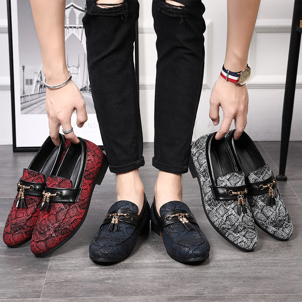 Zapatos de Cuero con Flecos para Hombre