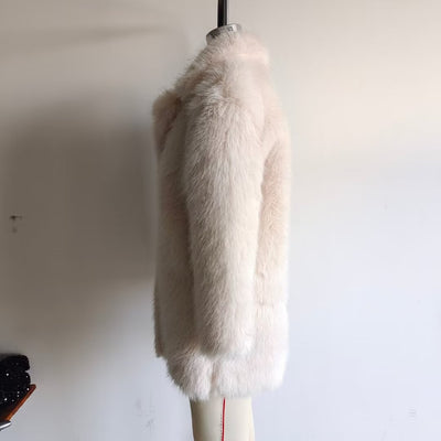 Abrigo de Pelaje Suelto Largo Elegante para Mujer - Image 13