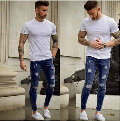 Jeans Slim Fit con Borde Deshilachado - Image 9