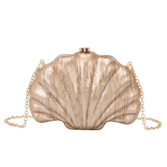 Bolso Bandolera Multicolor con Cadena de Concha