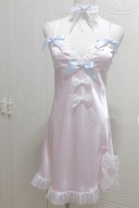 Vestido Niña Encaje con Moño - Diseño Delicado y Cómodo para Dormir - Image 6