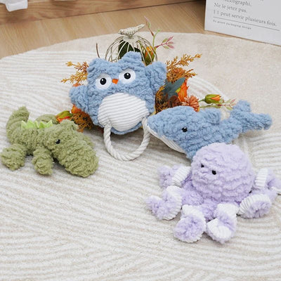 Juguete para Perros Resistente de Peluche - Mordedor Chirriante con Forma de Animales - Image 2