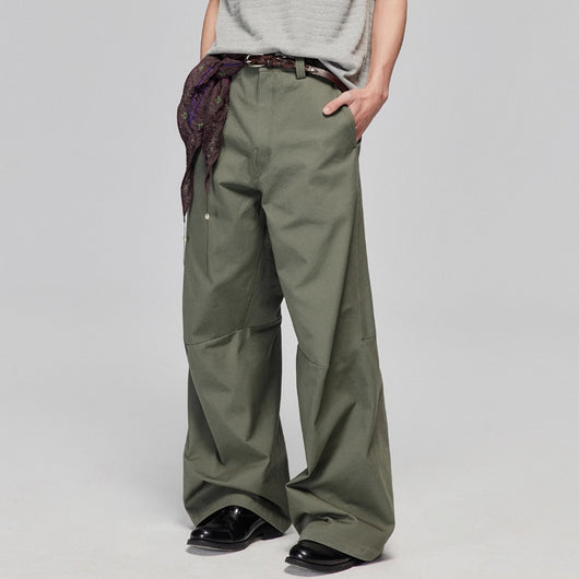 Pantalones Anchos de Algodón Puro - Corte Recto y Casual