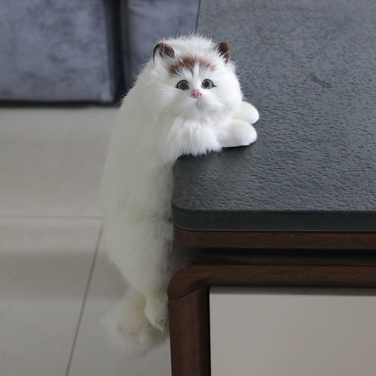 Gato Decorativo Realista para TV - Accesorio de Hogar Elegante