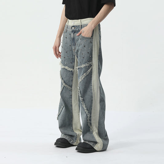 Jeans de Moda Masculina Tendencia Personalidad