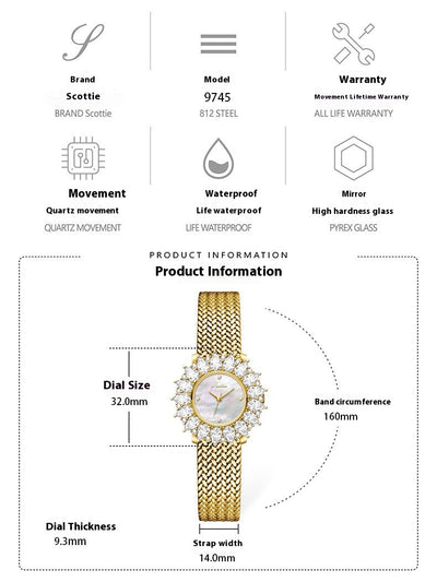 Reloj de Lujo Asequible para Mujer con Diamantes - Image 10