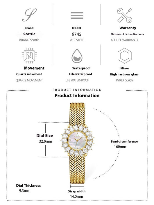 Reloj de Lujo Asequible para Mujer con Diamantes - Image 10