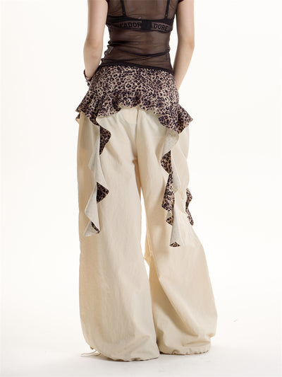 Pantalones Casuales Efecto Dos Piezas con Estampado Leopardo Americano - Image 11