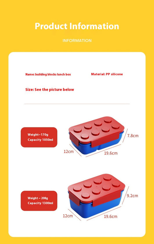 Lonchera Infantil Modular con Bloques - Bento Box Rectangular Calentable - Image 19
