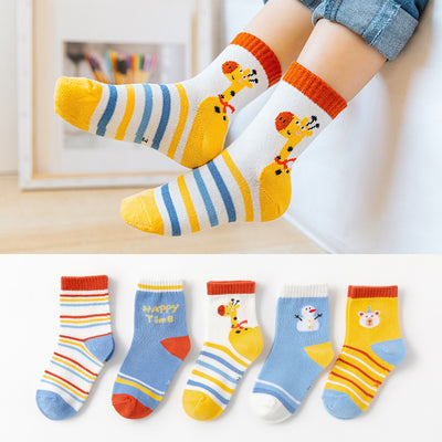 Calcetines Infantiles de Algodón Peinado con Diseños de Caricaturas - Image 17