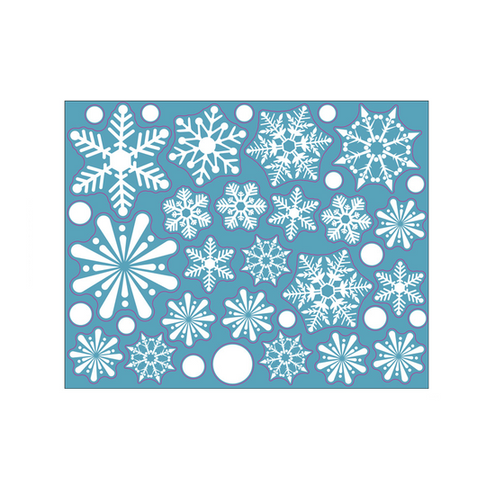 Pegatinas Navideñas para Ventanas - Copos de Nieve Estáticos Reutilizables - Image 7
