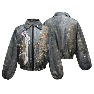 Chaqueta Acolchada Retro Americana Ancha para Hombre - Image 3