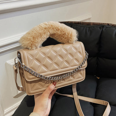 Bolso Cuadrado Retro Acolchado en Piel Sintética - Diseño Rombo - Image 6