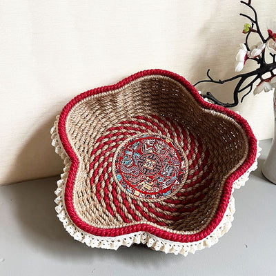 Canasta Tejida a Mano Estilo Nórdico Vintage - Image 14