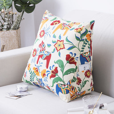 Almohada Respaldo de Lona de Algodón Estilo Japonés con Diseño Infantil - Image 6