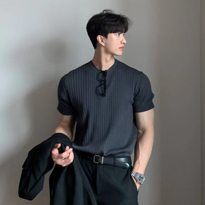 Sudadera Camiseta Hombre Estilo Coreano Manga Corta Ajuste Holgado - Image 8