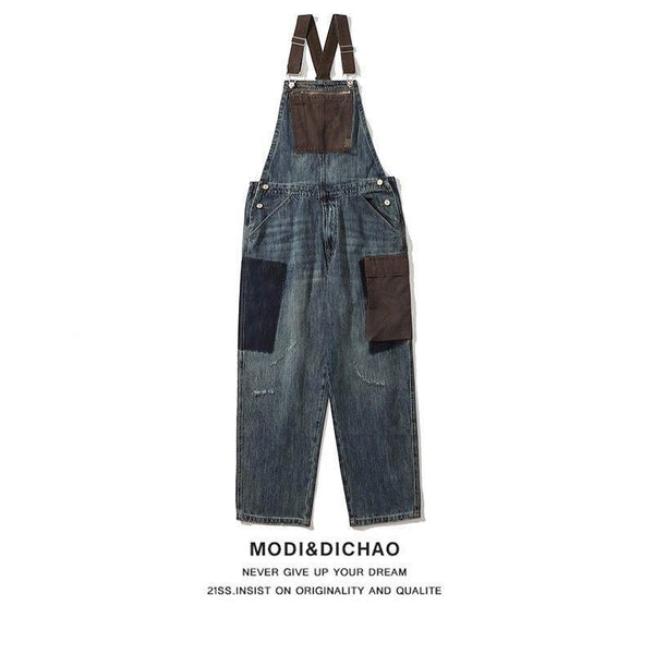 Pantalones Overol con Tirantes de Contraste para Hombre y Mujer - Image 7