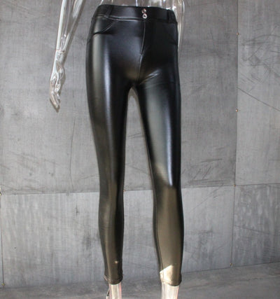Pantalones de Cuero Cadera Melocotón