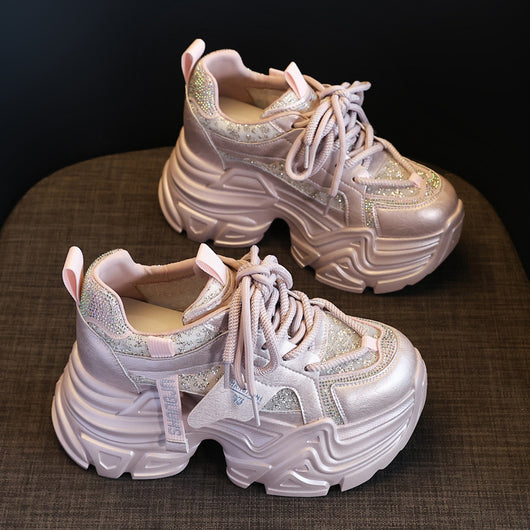 Zapatos Deportivos con Plantilla Elevadora y Detalles Brillantes para Mujer - Image 7