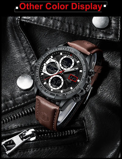 Reloj de Pulsera Deportivo para Hombre con Correa de Cuero PU - Image 9