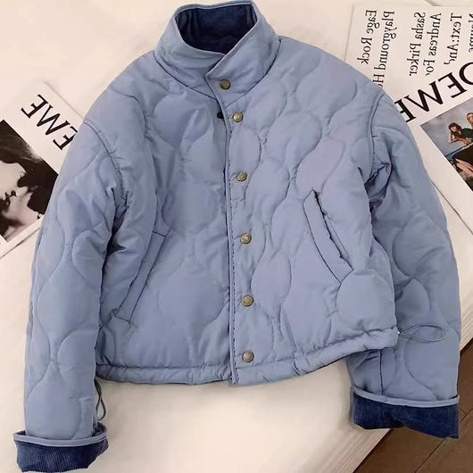 Chaqueta de Pana Azul Antienvejecimiento en Algodón para Mujer - Image 12