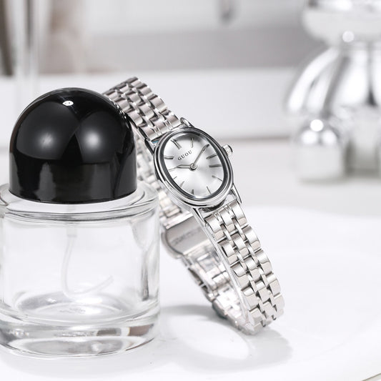 Reloj Femenino Casual Lujo Minimalista con Esfera Ovalada