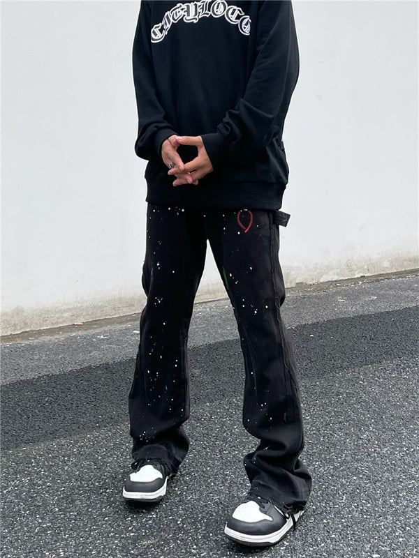 Jeans de Trabajo Versátil Corte Holgado Europeo-Americano