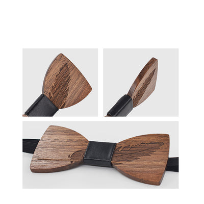 Gemelos de Negocio con Tallado de Pluma - Juego de Hebillas de Madera - Image 15