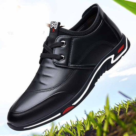 Zapatos Casuales de Cuero para Hombre con Suela Flexible y Transpirable - Image 7