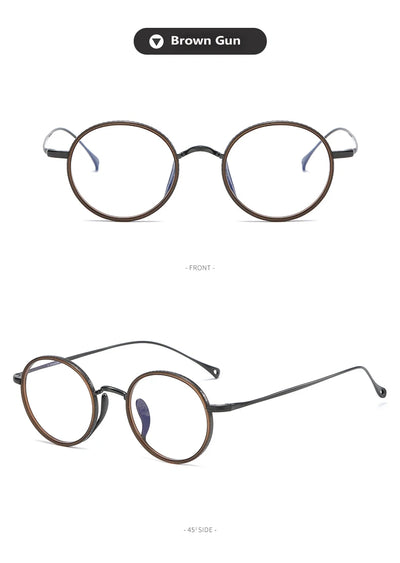 Lentes Retro de Titanio Puro - Marco Redondo Vintage - Image 20