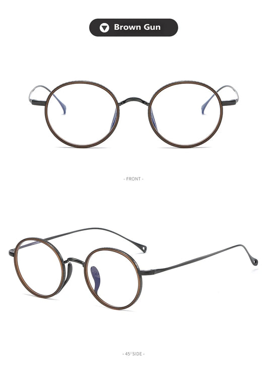Lentes Retro de Titanio Puro - Marco Redondo Vintage - Image 20