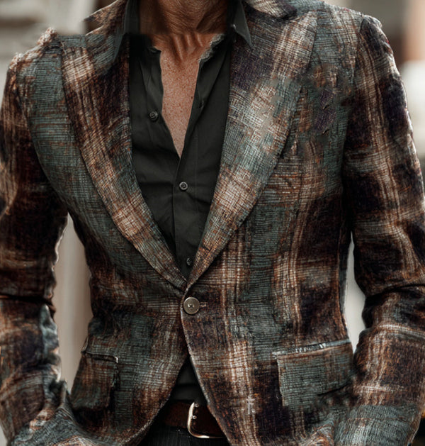 Blazer Floral para Hombre con Estampado Moderno