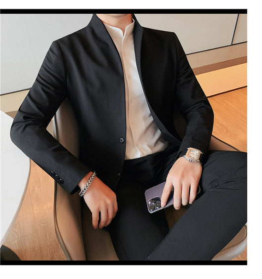 Blazer Slim Fit Ruoshuai para Hombre - Chaqueta Casual de Otoño - Image 35