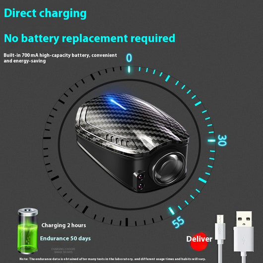 Luz de Cortesía LED con Sensor de Movimiento y Patrón Fibra de Carbono - Image 3