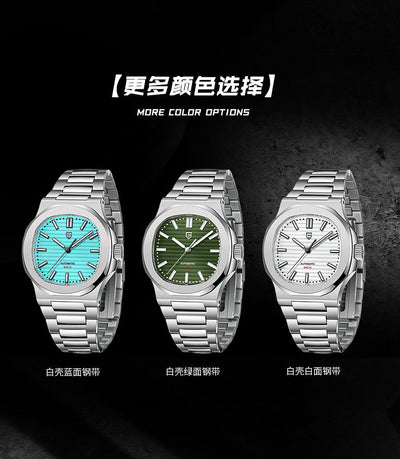 Reloj Automático de Acero Inoxidable Resistente al Agua - Diseño Barril - Image 24