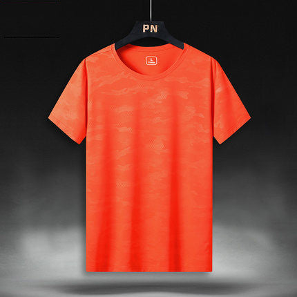 Camiseta Manga Corta de Seda para Hombre - Secado Rápido Cuello Redondo - Image 41