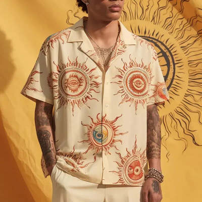 Camisa Casual Estampada de Manga Corta para Hombre - Image 7
