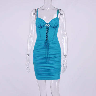 Vestido Sling Escotado sin Espalda con Detalle Hueco - Image 24