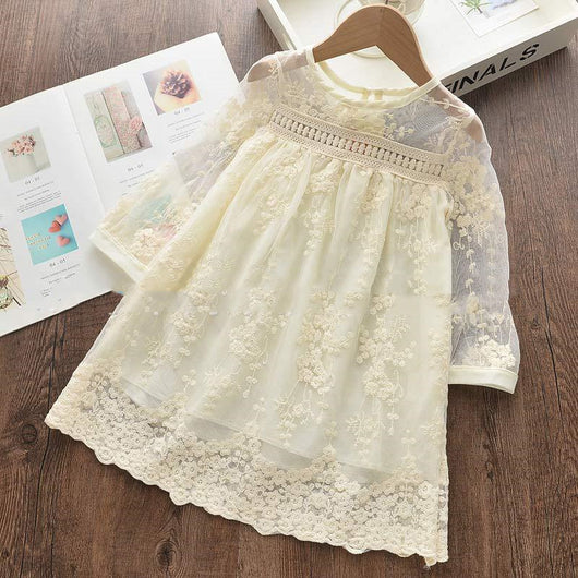 Vestido Infantil Princesa Verano con Bordado y Malla Delicada - Image 17