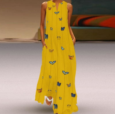 Vestido Casual Mariposa sin Mangas - Image 11