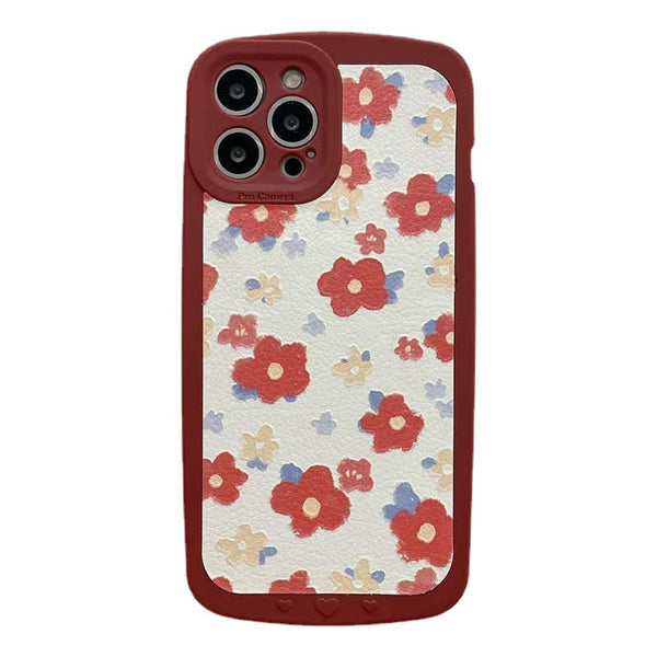 Funda Silicona para Teléfono Diseño Floral Burdeos Graffiti - Image 6