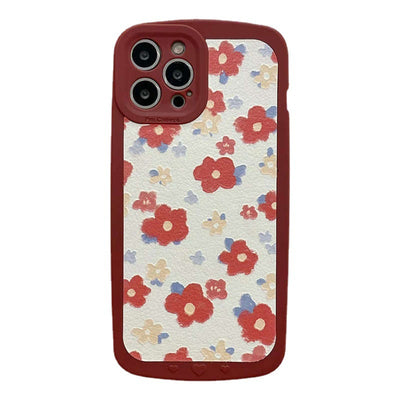 Funda Silicona para Teléfono Diseño Floral Burdeos Graffiti - Image 6