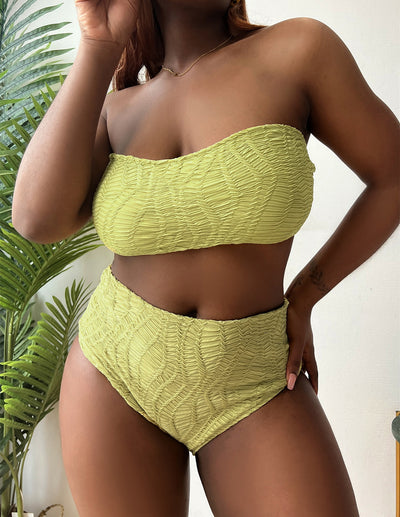 Bikini Talla Grande con Tubo y Cintura Alta - Diseño Realzador - Image 7