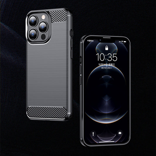Funda de Fibra de Carbono Cepillada - Protección Premium para tu Teléfono